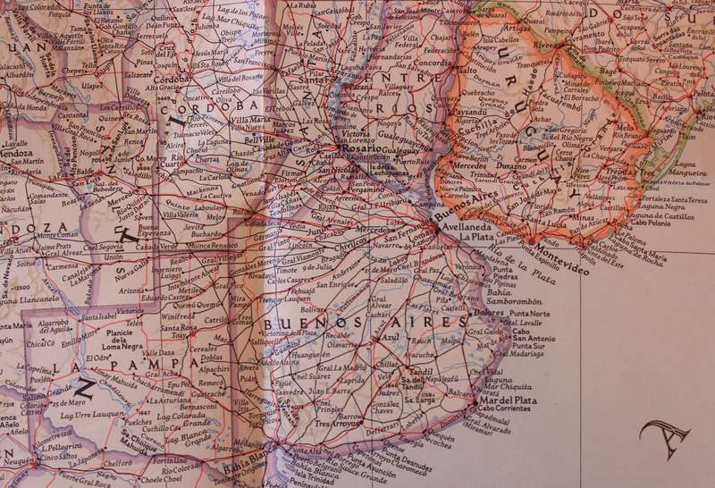 National Geographic Folded Map of South America October 1950