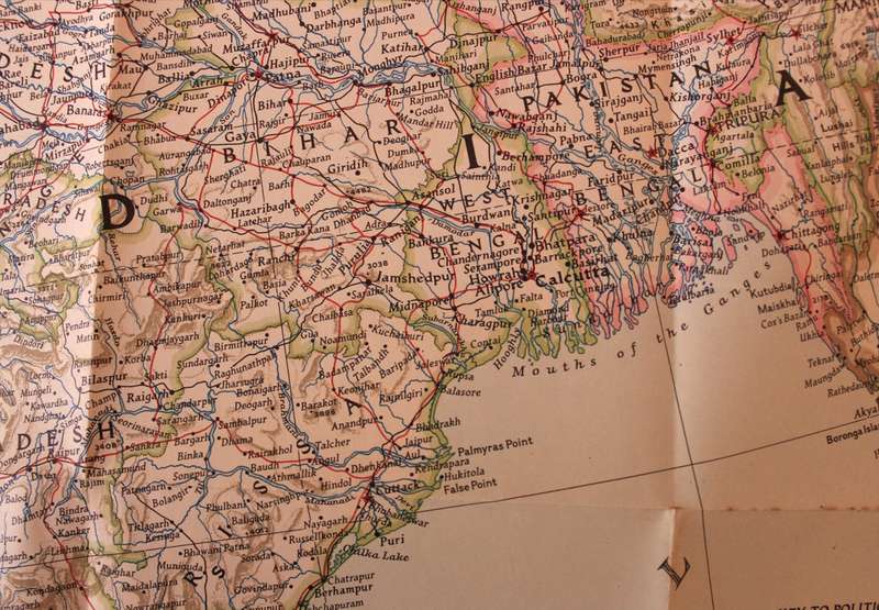 National Geographic Folded Map of South West Asia March 1952