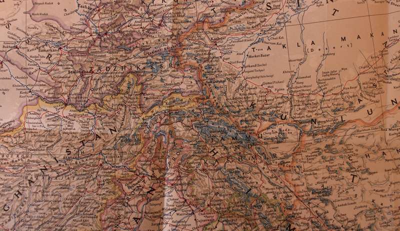 National Geographic Folded Map of South West Asia March 1952