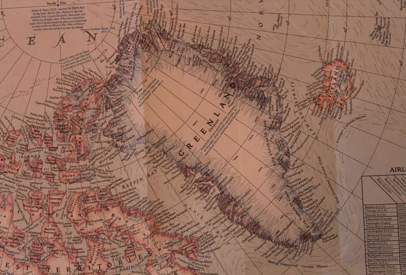 National Geographic Folded Map of The Top Of The World - Arctic Circle October 1949
