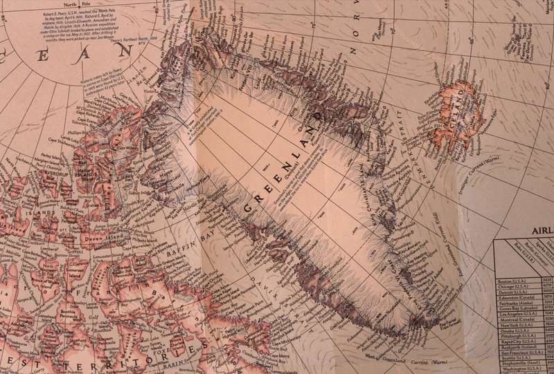 National Geographic Folded Map of The Top Of The World - Arctic Circle October 1949