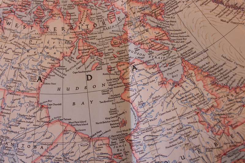 National Geographic Folded Map of The Top Of The World - Arctic Circle October 1949