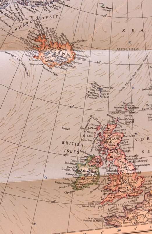 National Geographic Folded Map of The Top Of The World - Arctic Circle October 1949