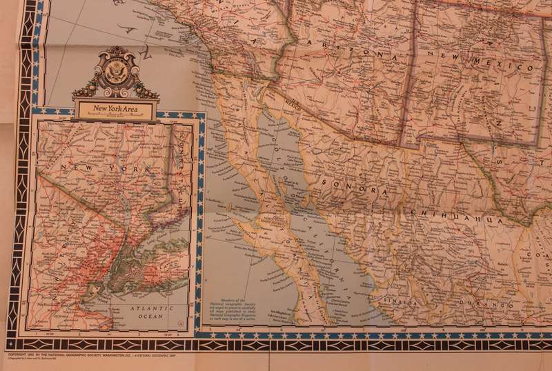 National Geographic Folded Map of The United States Of America June 1951