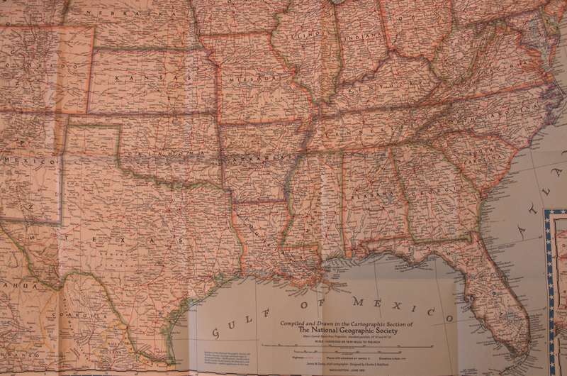 National Geographic Folded Map of The United States Of America June 1951