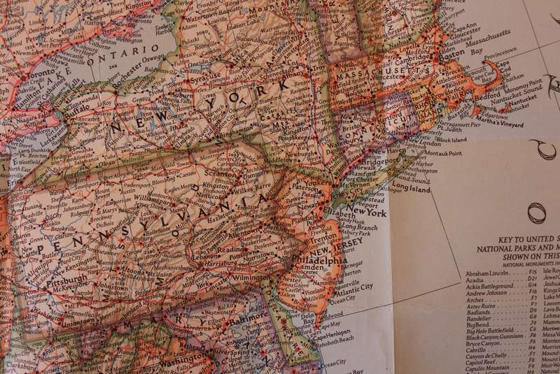 National Geographic Folded Map of The United States Of America June 1951