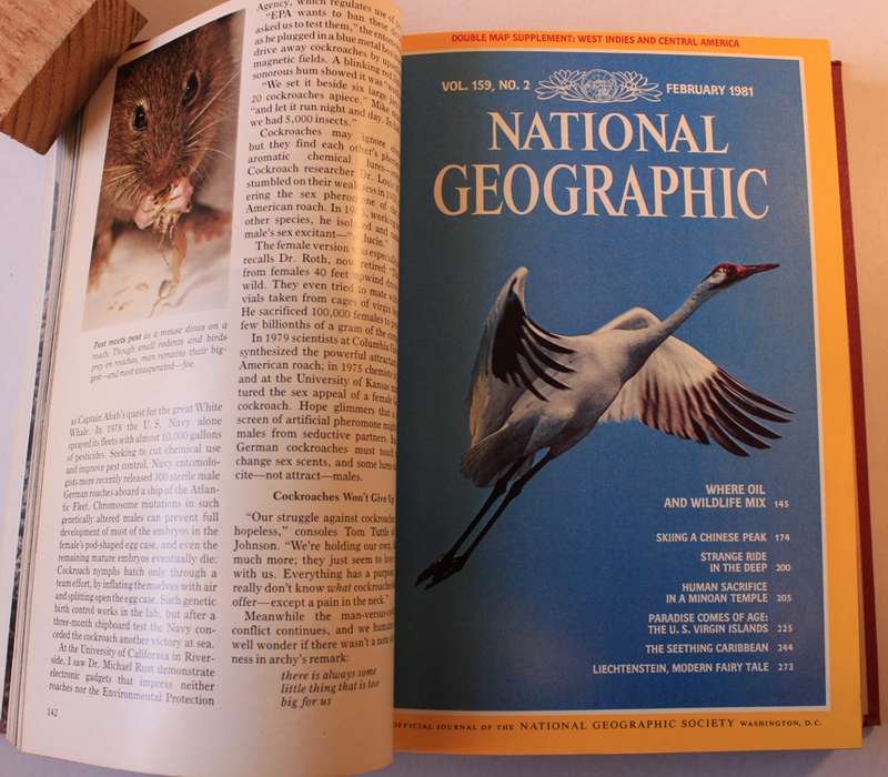 National Geographic Vol 159 Jan-June 1981 Hardcover Book