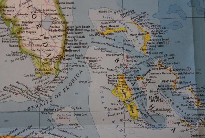 National Geographic Folded Map of the West Indies and Central America February 1981