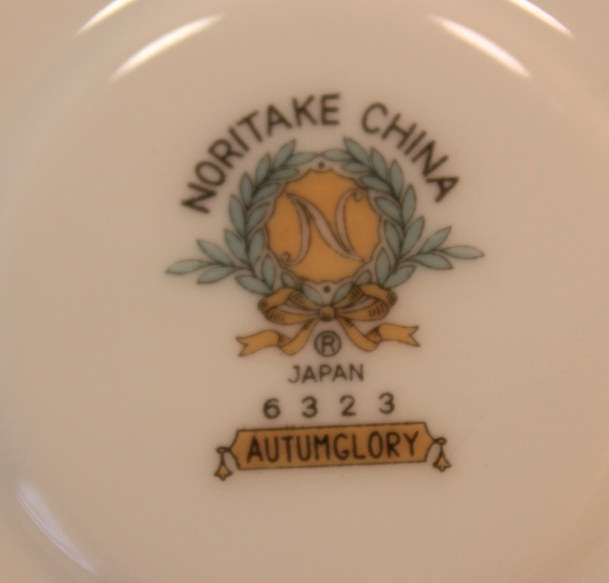 Vintage 6 x Noritake "Autumglory" Pattern 6323 Porcelain Demitasse Coffee Cups and Saucers