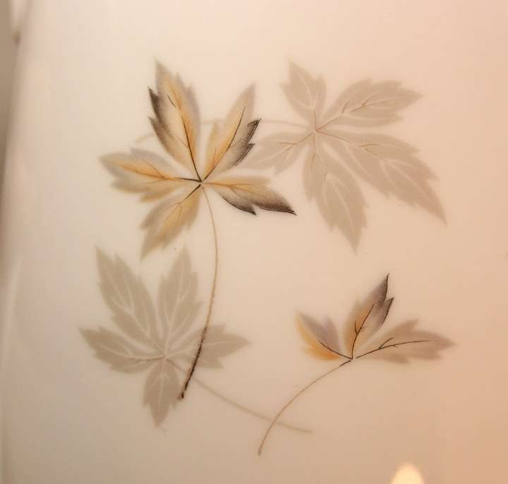 Vintage Noritake "Autumglory" Pattern 6323 Porcelain Coffee Pot, Creamer and Sugar Bowl