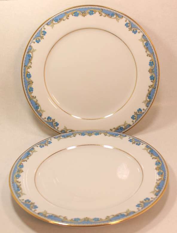 Vintage Pair of Noritake Oberlin #2486 Fine China Salad Plates