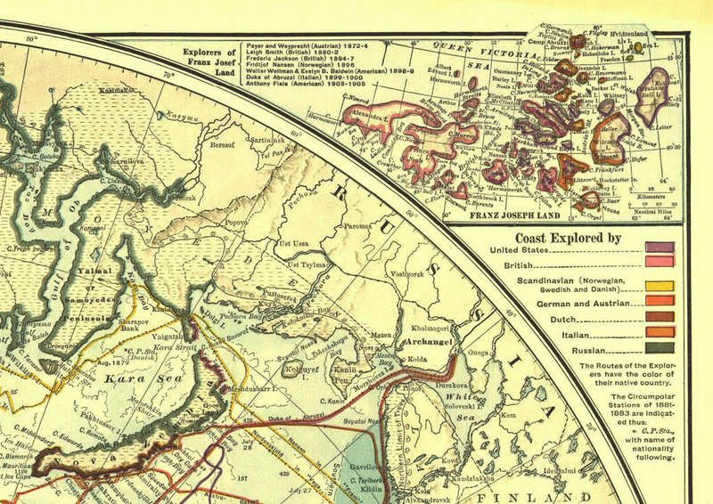 National Geographic North Pole 1907 Digital Maps Digital Download