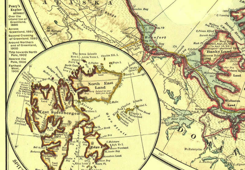 National Geographic North Pole 1907 Digital Maps Digital Download