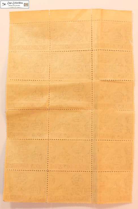 Nyasaland Block of 18 x 1 Penny 1934-1935 George V & Leopard Stamp (Scott 39)