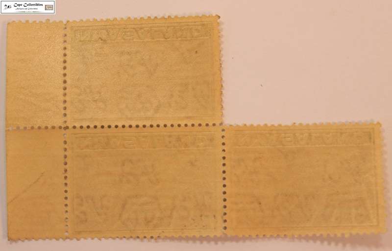 Nyasaland 3 x 1/2 Penny 1938-1944 George VI & Leopard Stamp (Scott 54)