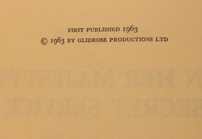 On Her Majesty's Secret Service by Ian Fleming Hardcover Book Club 1st Edition 1963