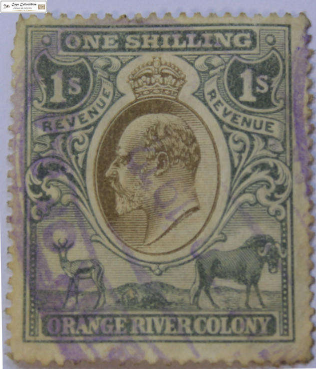 Orange River Colony 1 Shilling 1903 Revenue Stamp