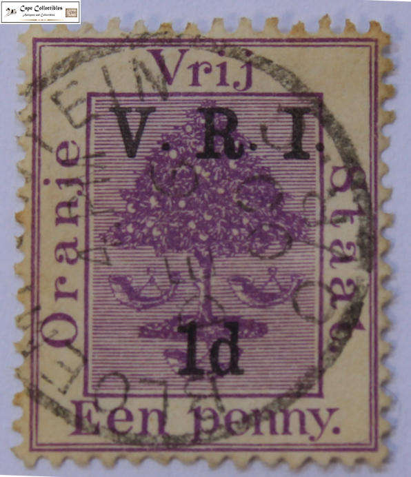 Oranje Vrij Staat 1 Penny V.R.I. 1900 Stamp (Scott 45i)