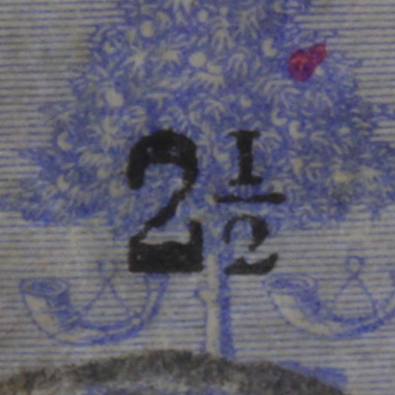 Oranje Vrij Staat 3 Pence with 2 1/2 Overprint "Roman I" 1897 Stamp (Scott 43a)