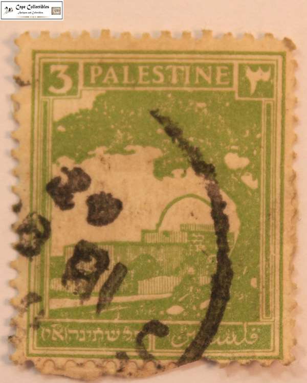 British Palestine 3 Mils 1927 Rachel's Tomb Stamp (Scott 64)