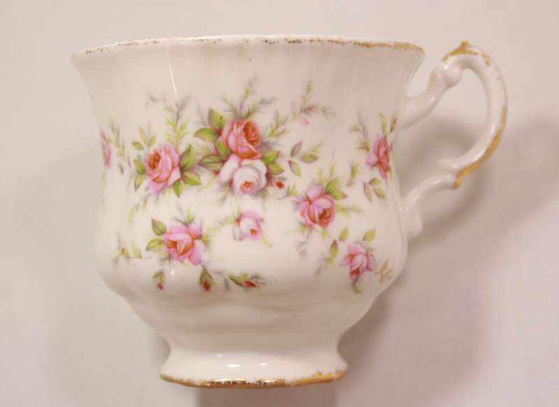 Pair of Paragon Victoriana Rose Bone China Footed Tea Cup and Saucer