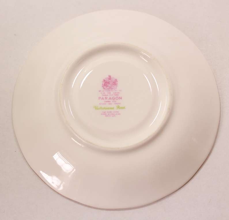 Pair of Paragon Victoriana Rose Bone China Footed Tea Cup and Saucer
