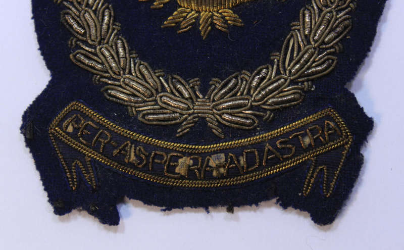 Two 1940's SAAF SALM WW2 "Per Aspera Ad Astra" Bullion Badges