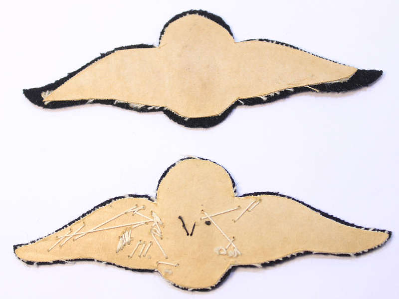 Pair of WW2 South African Air Force Pilots Cloth Wings