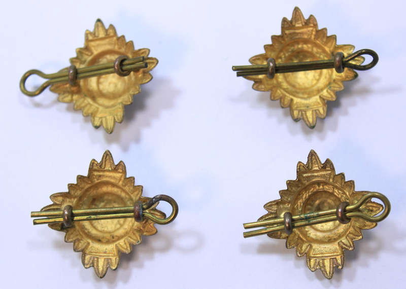 4 x Officers Rank Pips Bath Stars Tria Juncta In Uno Genuine British Military