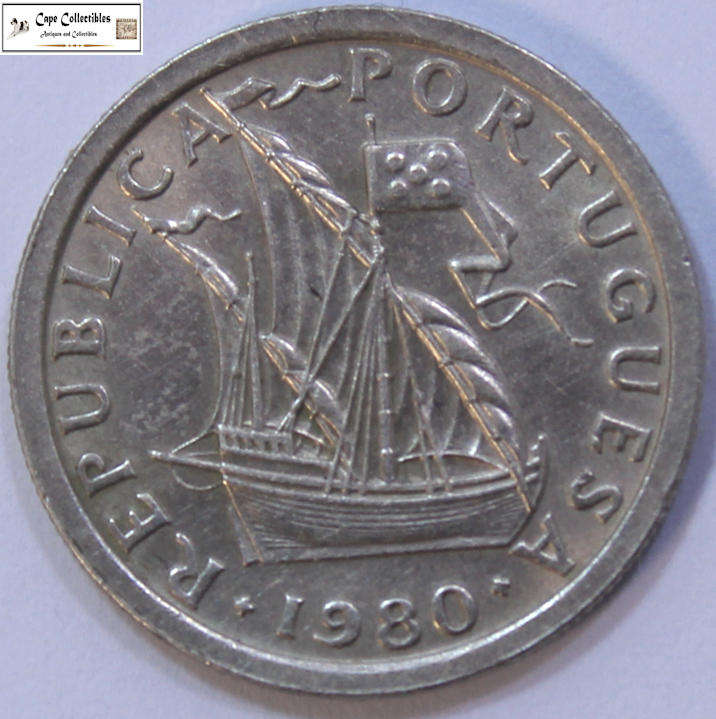 Portugal 2 1/2 Escudos 1980 Coin Circulated