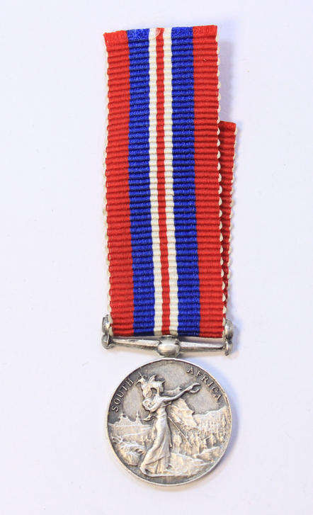 Queens South Africa Boer War Medal Miniature Unnamed (Not Original Ribbon.)