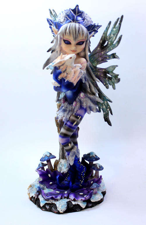 Amy Brown Faery Statuette Figurine "Rebel" Holding a White Hare
