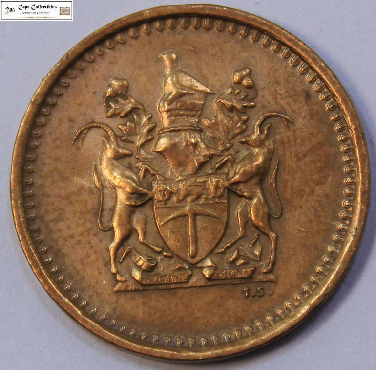 Rhodesia 1 Cent Coin 1973 Circulated