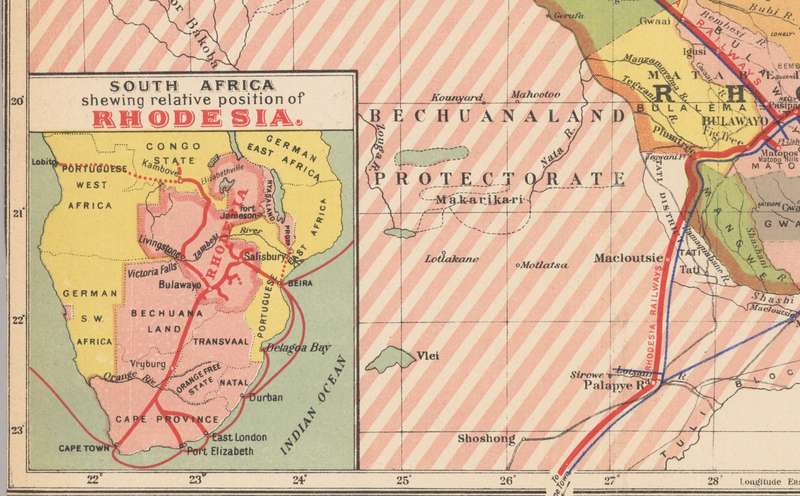 Northern and Southern Rhodesia 1913 British South Africa Company Digital Map Digital Download