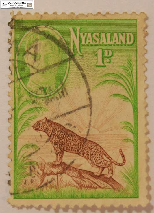 Nyasaland 1 Penny 1947 Leopard Stamp (Scott 84)