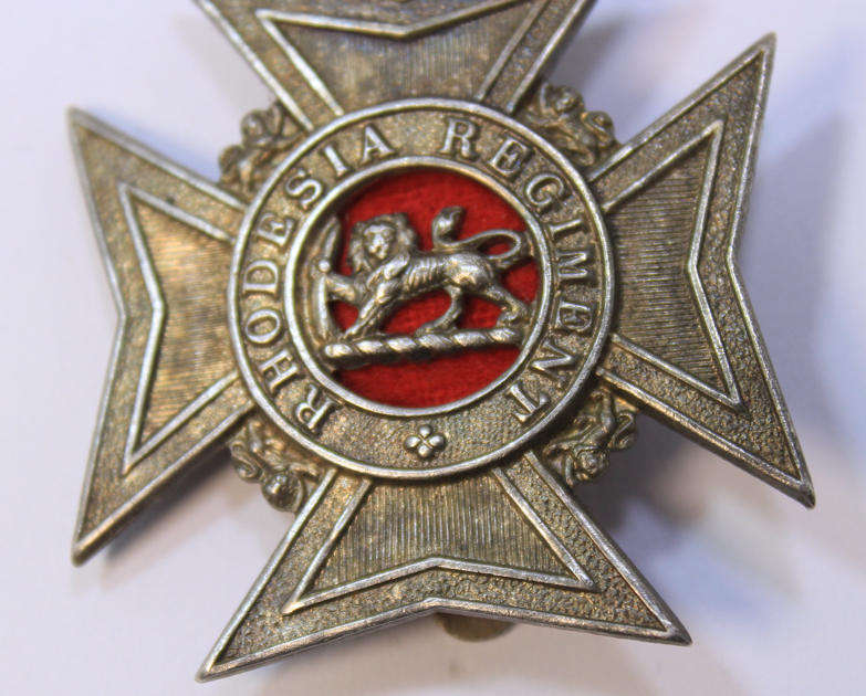 Rhodesia Regiment Badge Kings Crown 1927 - 1947 Pattern