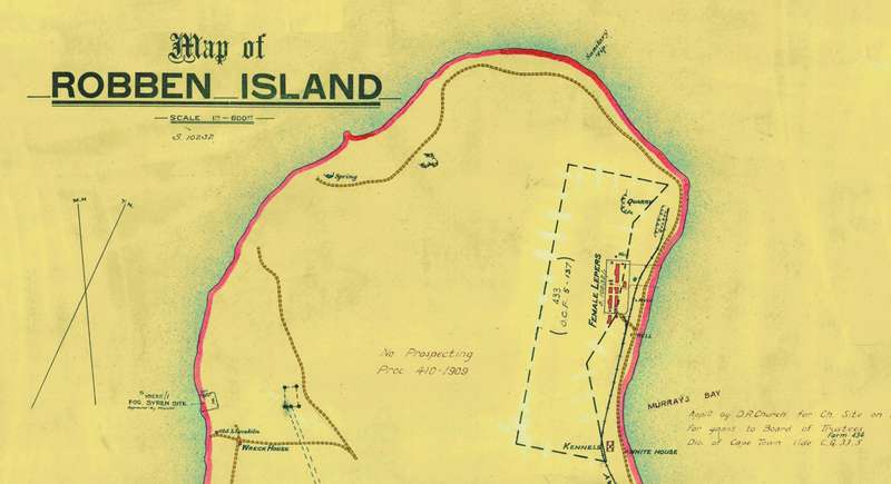 Digital Map of Robben Island from 1880's - 1894, Digital Download