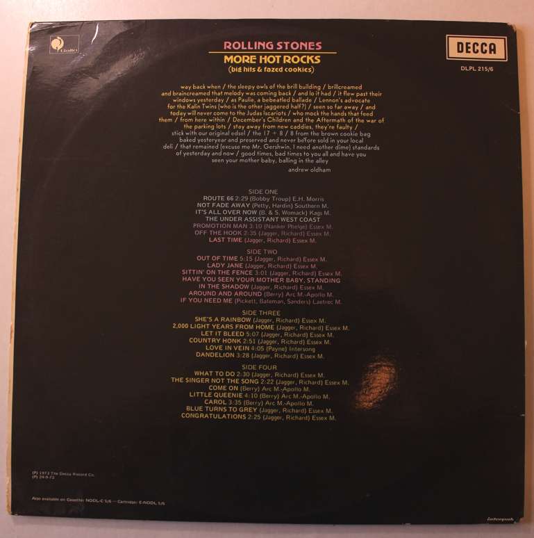 The Rolling Stones More Hot Rocks (Big Hits & Fazed Cookies) Double Vinyl LP
