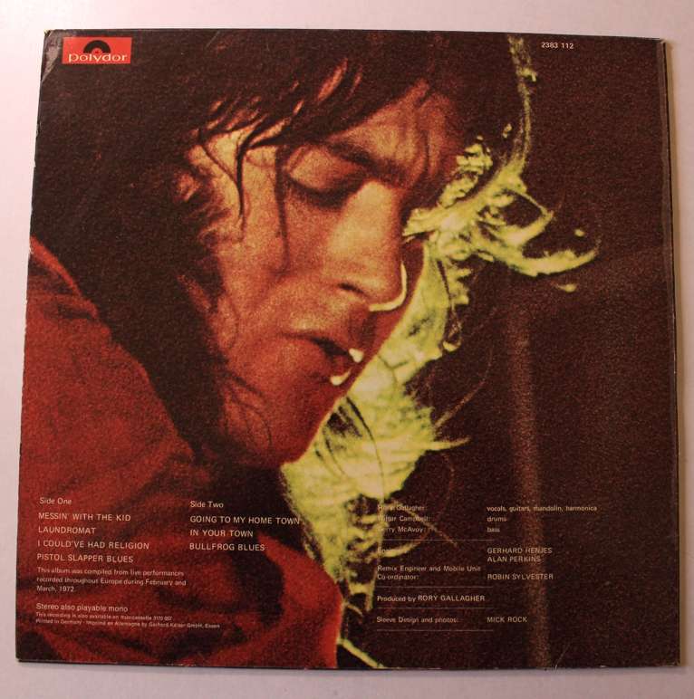 Rory Gallagher Live! In Europe Vinyl LP