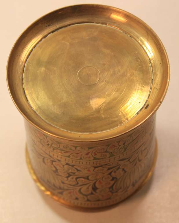 Vintage Hand Engraved Brass Ashtray