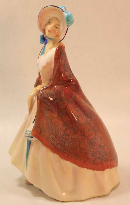 Vintage Royal Doulton Bone China "Paisley Shawl" HN 1988 Figurine