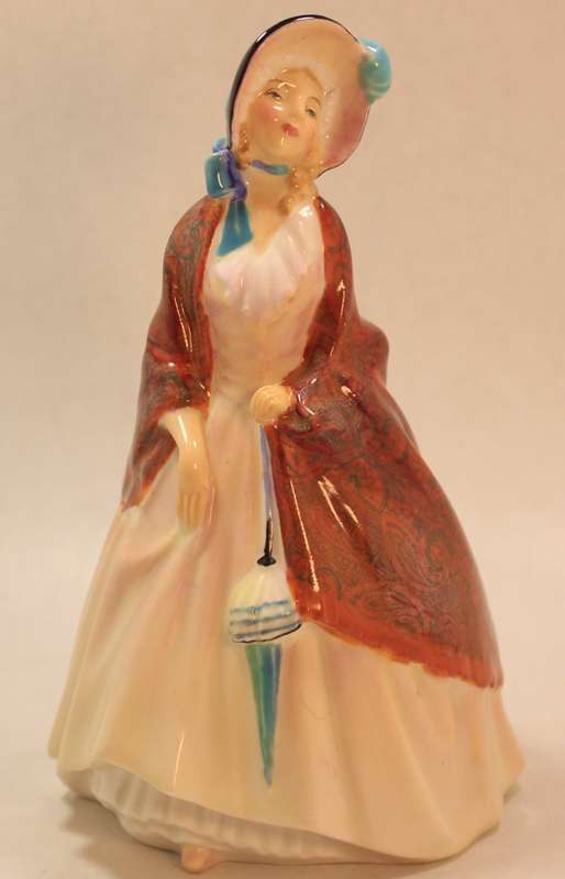 Vintage Royal Doulton Bone China "Paisley Shawl" HN 1988 Figurine