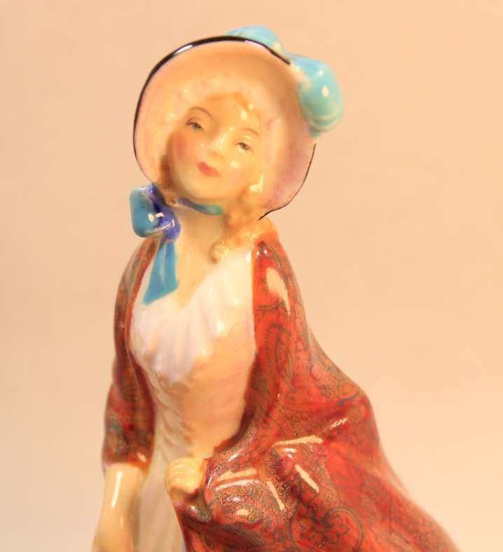 Vintage Royal Doulton Bone China "Paisley Shawl" HN 1988 Figurine
