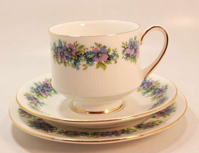 Pair of Royal Standard "Carnival" Fine Bone China Trios