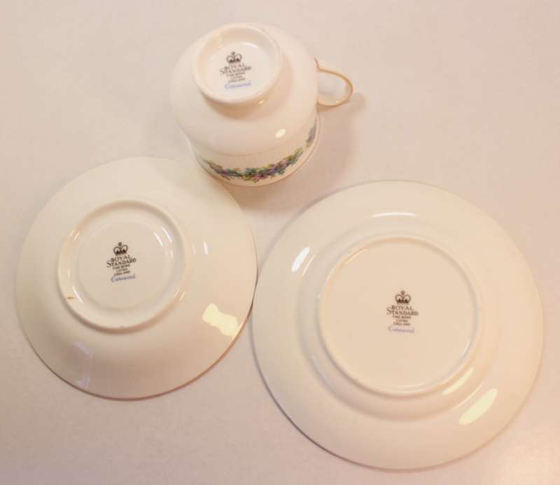 Pair of Royal Standard "Carnival" Fine Bone China Trios