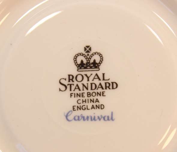 Pair of Royal Standard "Carnival" Fine Bone China Trios