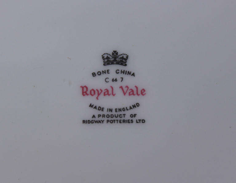 Vintage Royal Vale Bone China Cake Plate English Farmhouse