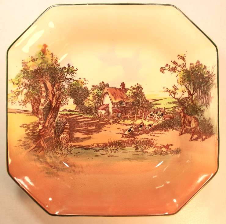 Vintage Royal Doulton Bowl "Rustic England" Farmhouse Scene Series D6097