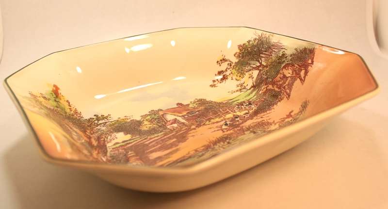 Vintage Royal Doulton Bowl "Rustic England" Farmhouse Scene Series D6097