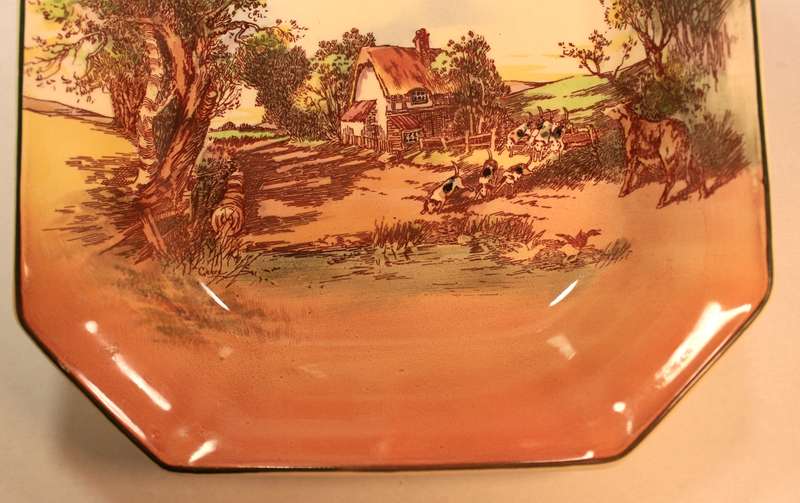 Vintage Royal Doulton Bowl "Rustic England" Farmhouse Scene Series D6097